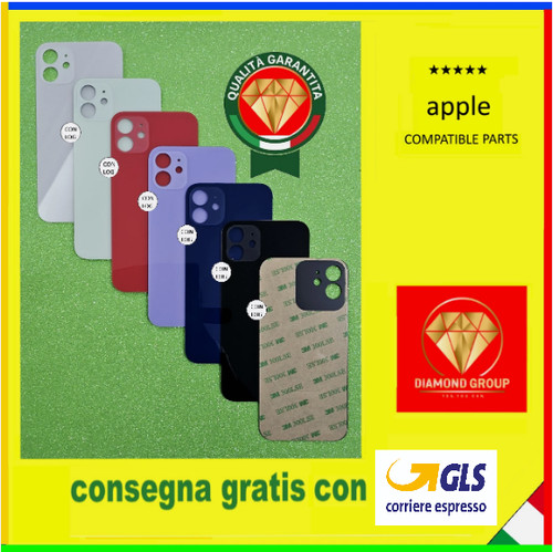 Vetro scocca posteriore iphone - scocca,